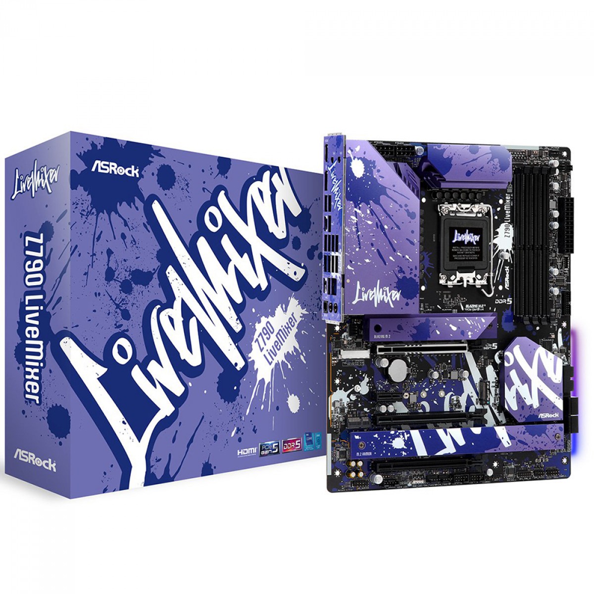 Placa Mãe ASRock Z790 LiveMixer, Chipset Z790, LGA 1700, ATX, DDR5, 90-MXBK10-A0UAYZ - Open Box