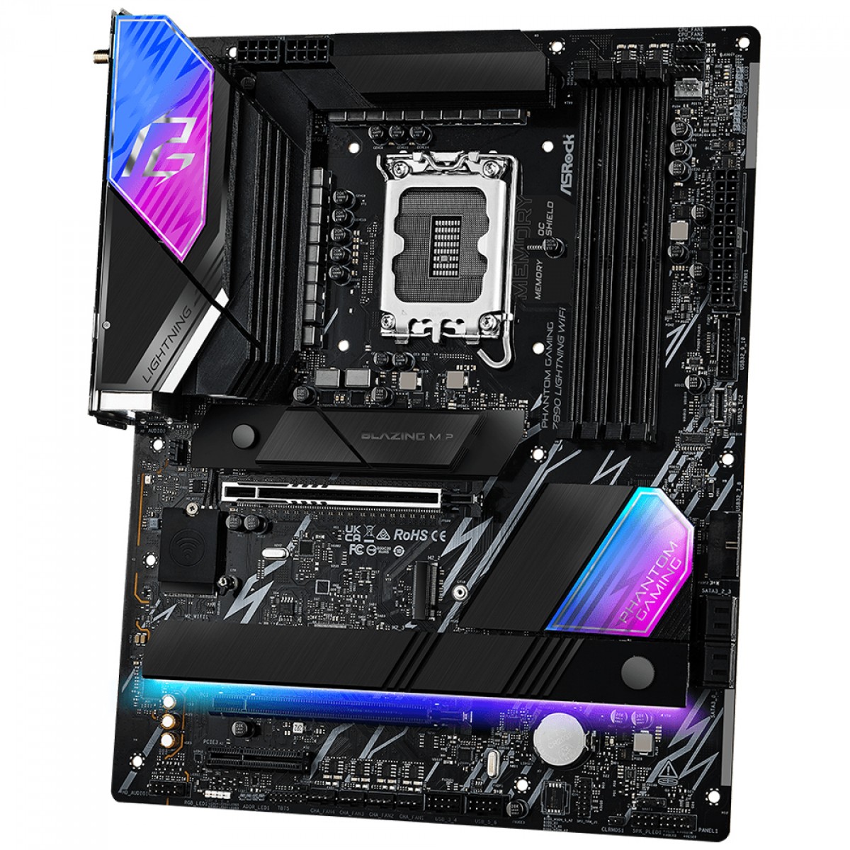 Placa Mãe ASRock Z890 PG Lightning WIFI, Chipset Z890, Intel LGA 1851, ATX, DDR5, 90-MXBPG0-A0UAYZ - Open Box