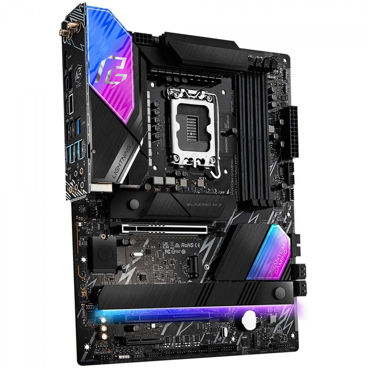 Placa Mãe ASRock Z890 PG Lightning WIFI, Chipset Z890, Intel LGA 1851, ATX, DDR5, 90-MXBPG0-A0UAYZ - Open Box