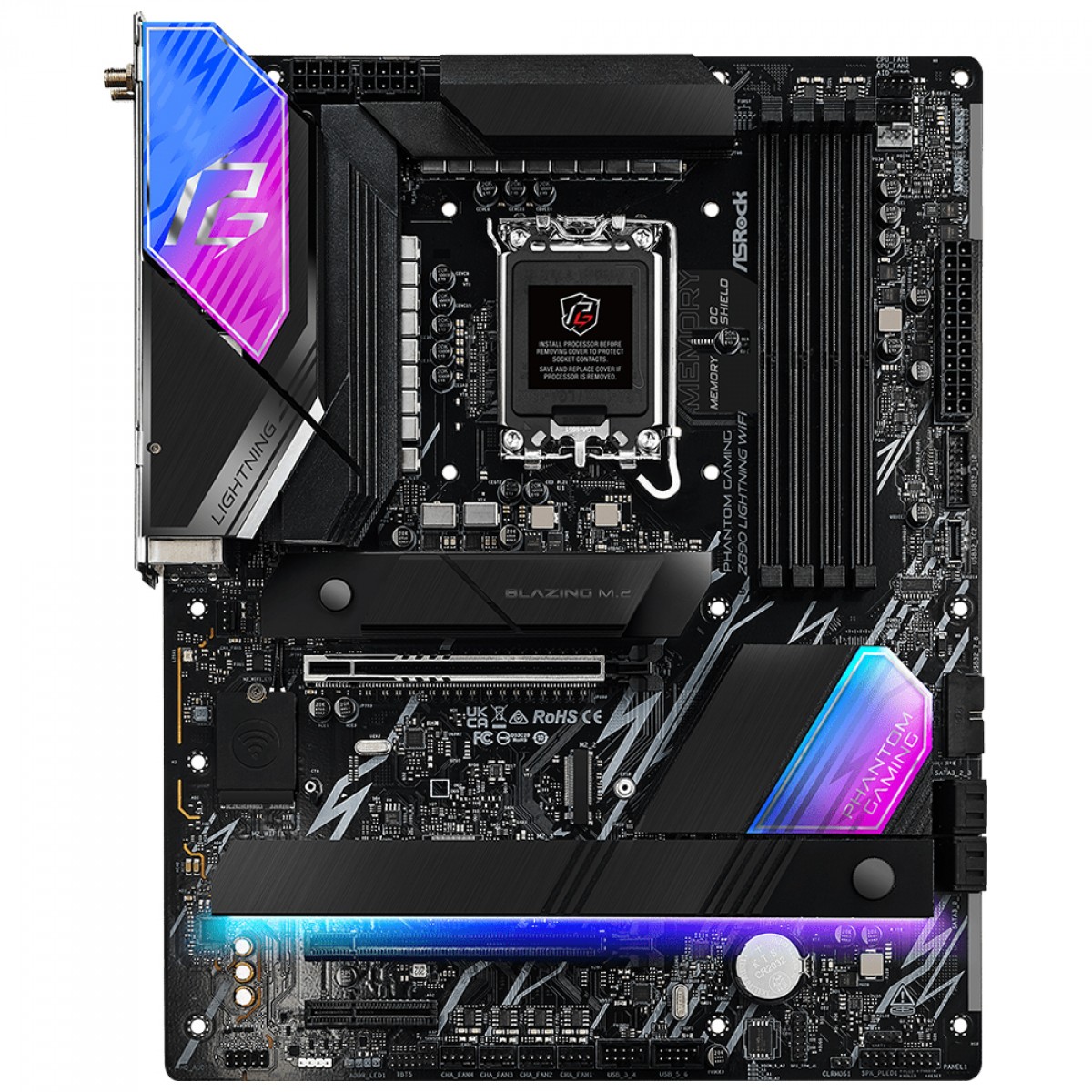 Placa Mãe ASRock Z890 PG Lightning WIFI, Chipset Z890, Intel LGA 1851, ATX, DDR5, 90-MXBPG0-A0UAYZ - Open Box