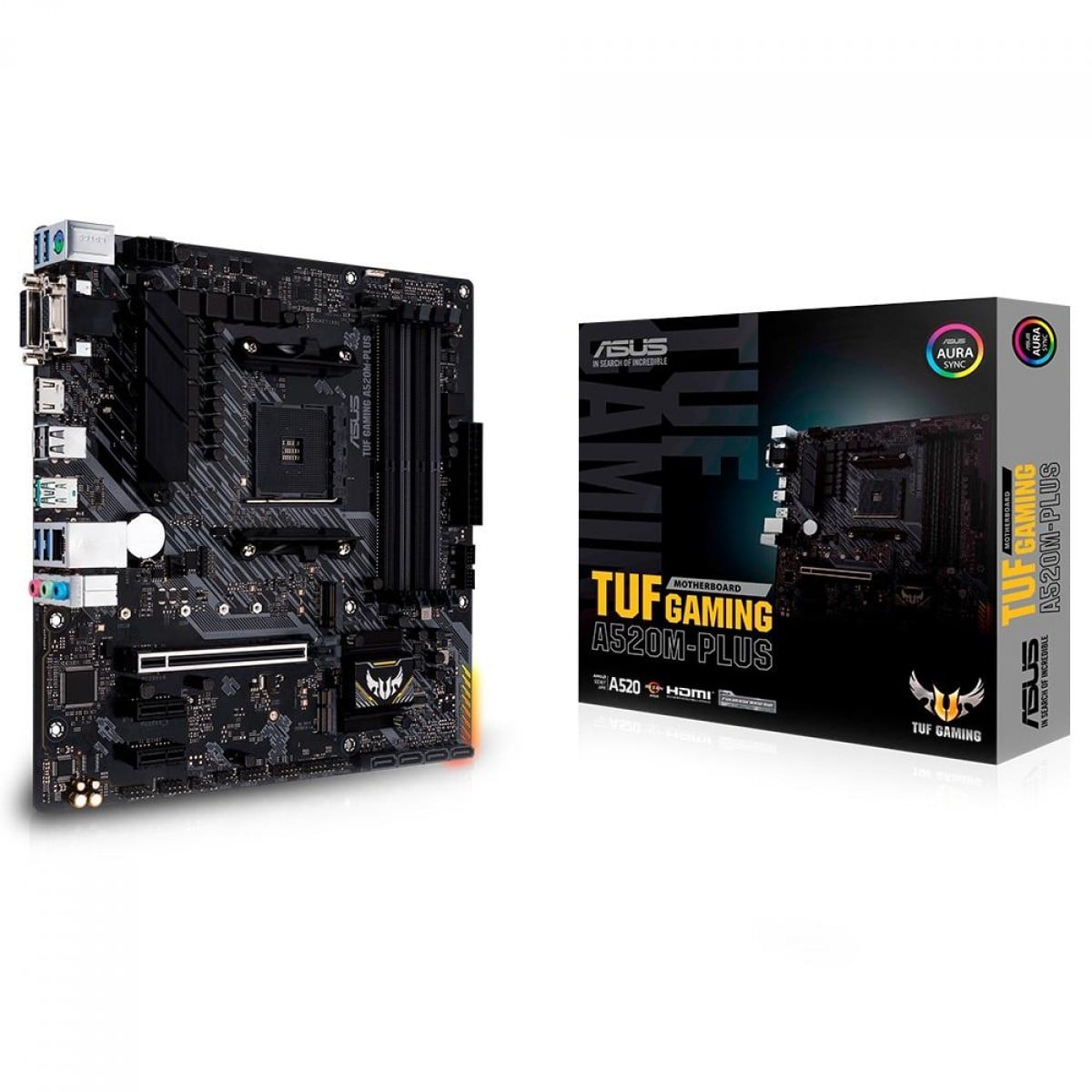 Placa Mãe Asus TUF Gaming A520M-PLUS, Chipset A520, AMD AM4, mATX, DDR4, 90MB14Y0-M0EAY0