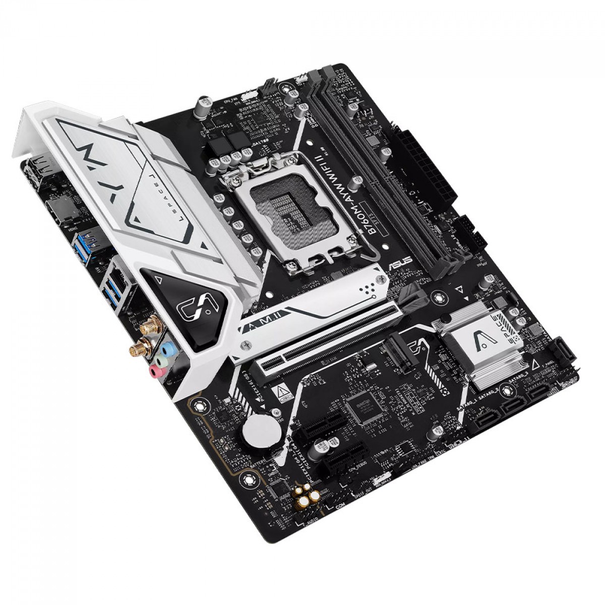 Placa Mãe Asus B760M-AYW WIFI II, Chipset B760, Intel LGA 1700, mATX, DDR5