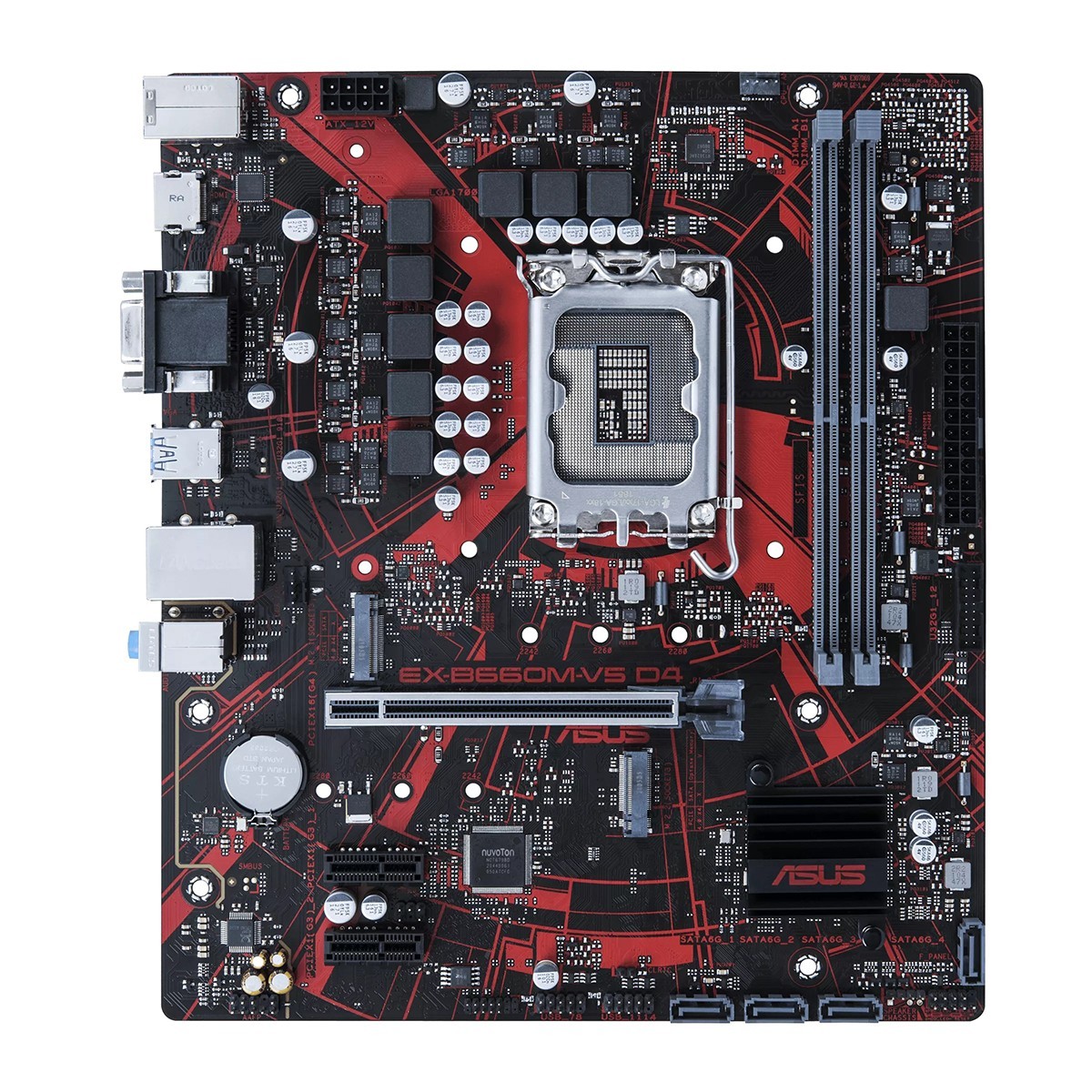 Placa Mãe Asus EX-B660M-V5 D4, Chipset B660, Intel LGA 1700, mATX, DDR4, 90MB1960-M0EAYM + Adaptador LGA 1700