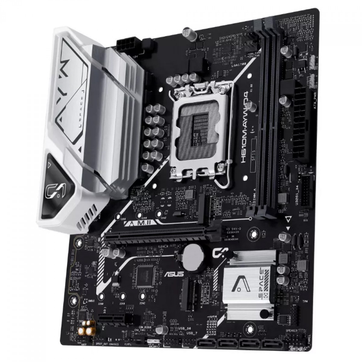 Placa Mãe Asus H610M-AYW D4, Chipset H610, Intel LGA 1700, mATX, DDR4, 90MB1GF0-M0EAY0