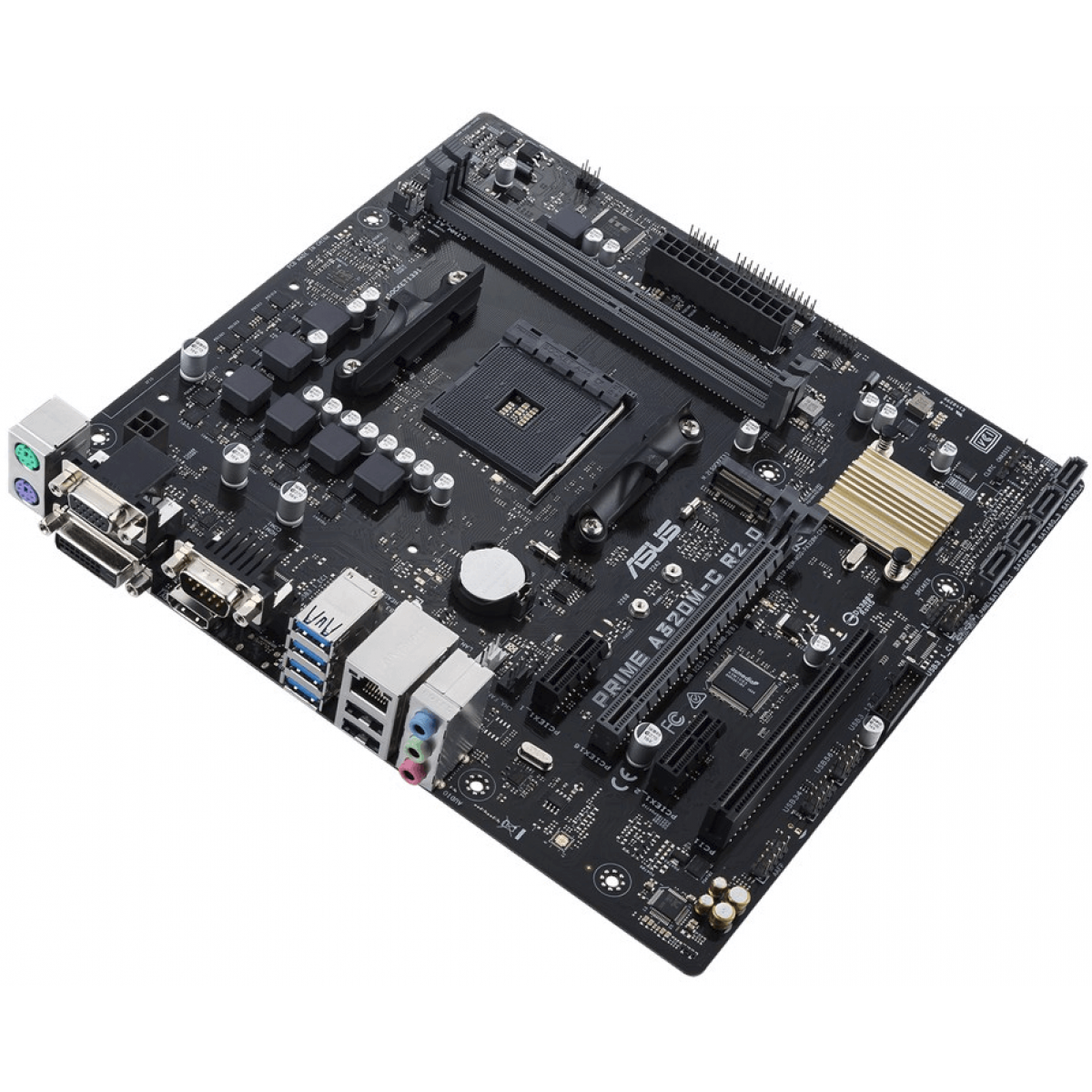 Placa Mãe Asus PRIME A320M-C R2.0, Chipset A320, AMD AM4, mATX, DDR4