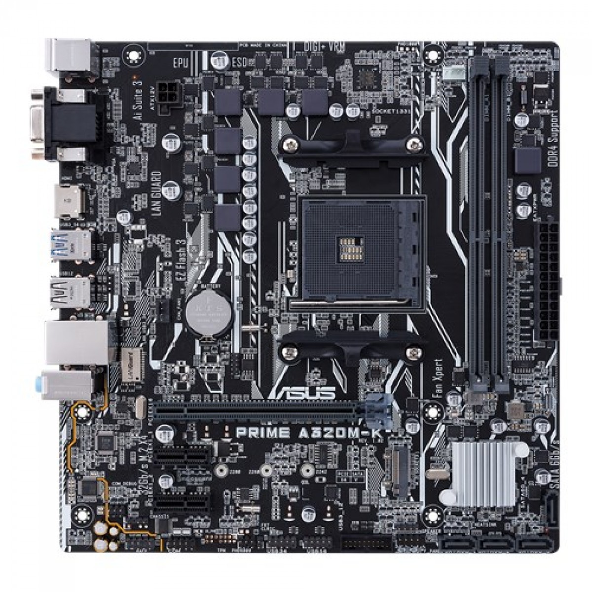 Placa Mãe Asus Prime A320m Kbr Chipset A320 Amd Am4 Matx Ddr4 90mb0uw0 C1bay0 Open Box 8578