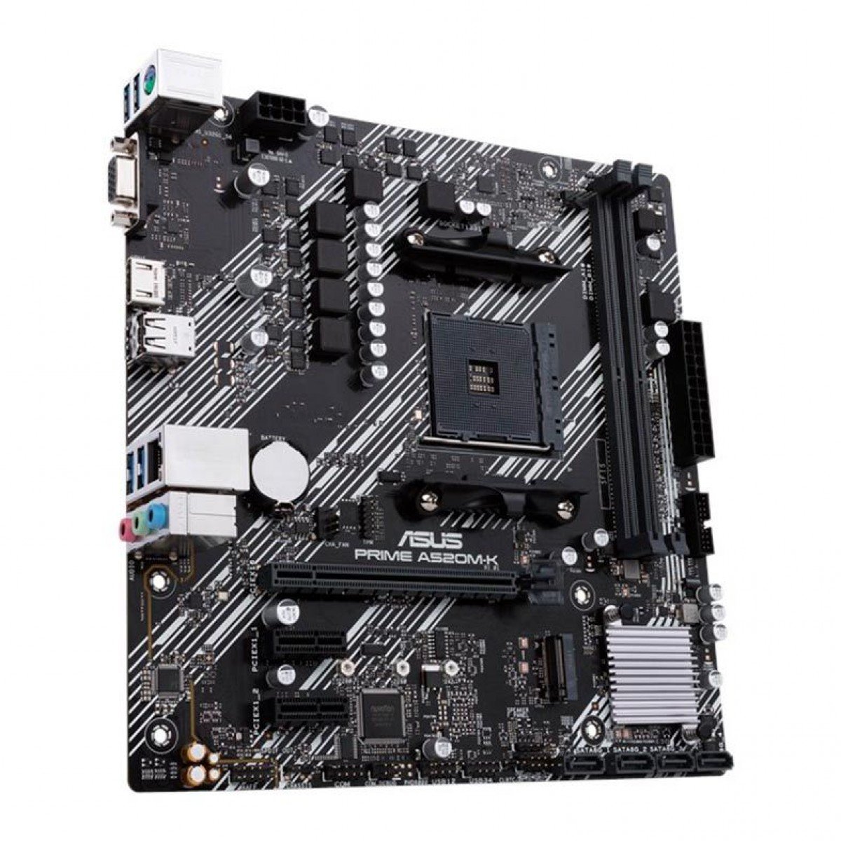 Placa Mãe ASUS Prime A520M-K, Chipset A520, AMD AM4, mATX, DDR4, 90MB1500-M0EAY0