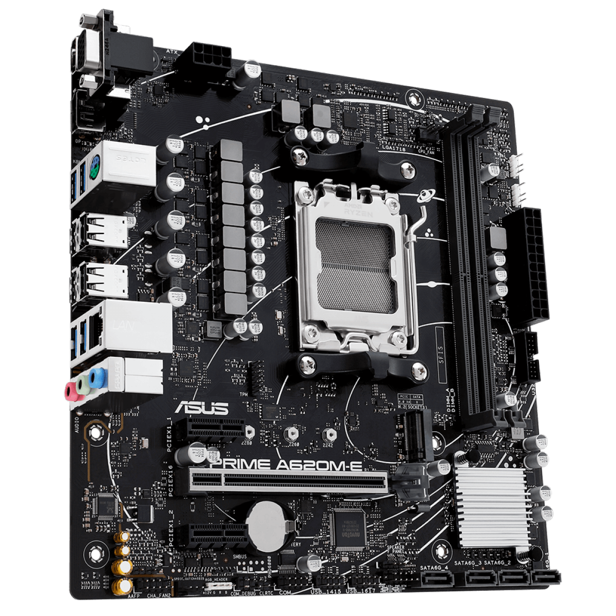 Placa Mãe Asus PRIME A620M-E, Chipset A620, AMD AM5, MATX, DDR5, 90MB1F50-M0EAY0