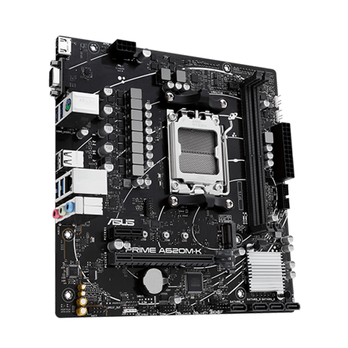 Placa Mãe Asus Prime A620M-K, Chipset A620, AMD AM5, MATX, DDR5, 90MB1F40-M0EAY0