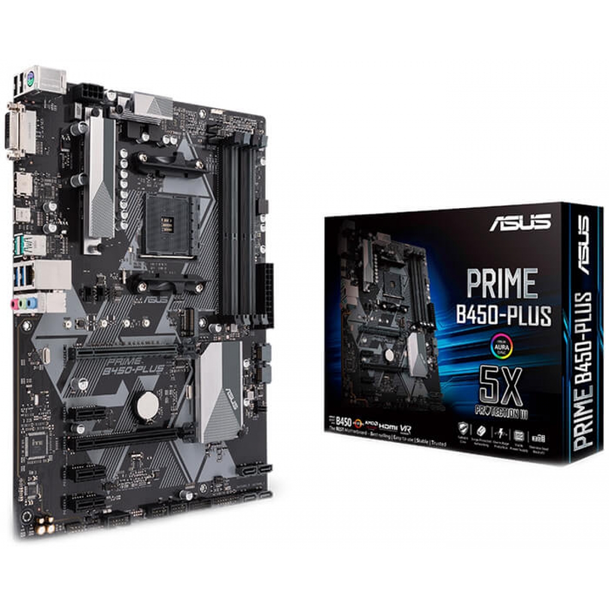 Placa Mãe Asus Prime B450-Plus, Chipset B450, AMD AM4, ATX, DDR4