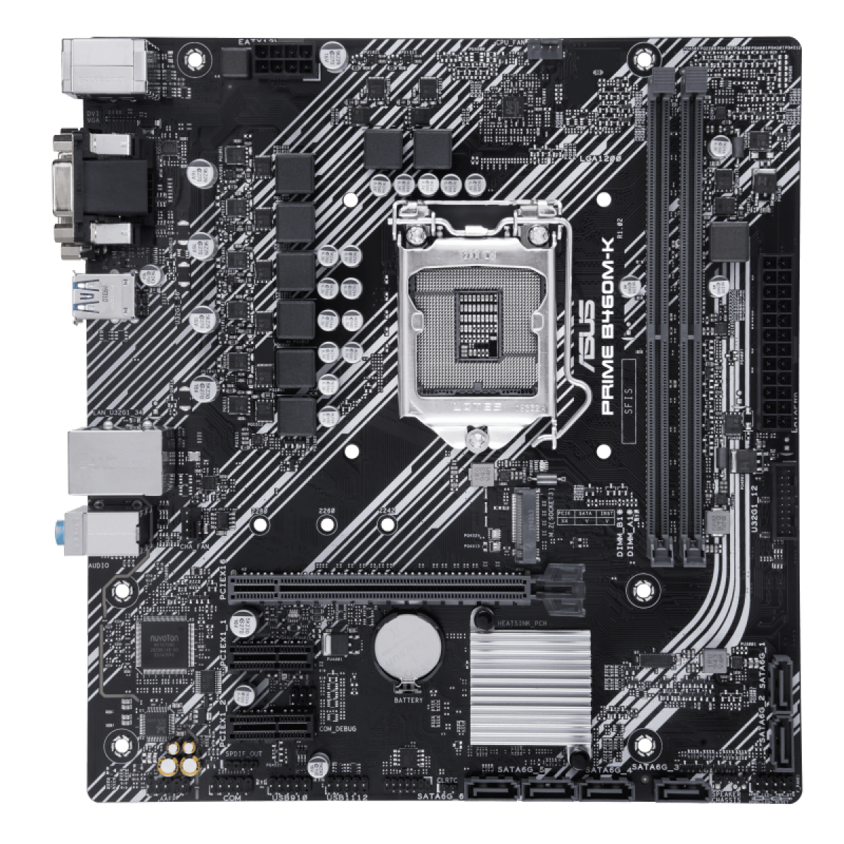Placa Mãe Asus Prime B460M-K, Chipset B460, Intel LGA 1200, mATX, DDR4, 90MB1400-M0EAY0