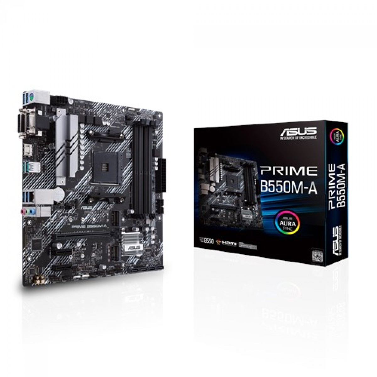 Placa Mãe Asus Prime B550M-A, Chipset B550, AMD AM4, mATX, DDR4, 90MB14I0-M0EAY0