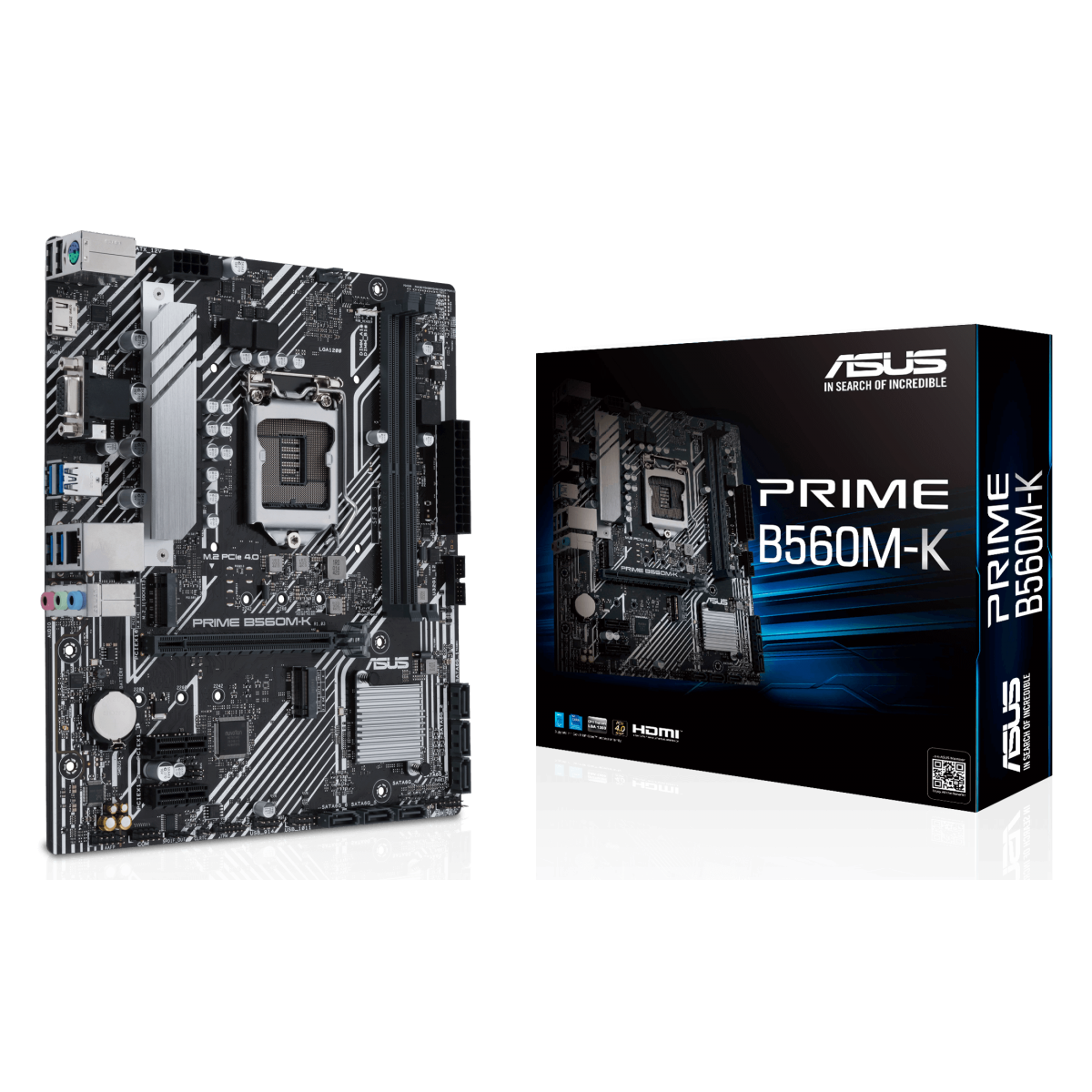 Placa Mãe Asus Prime B560M-K, Chipset B560, Intel LGA 1200, mATX, DDR4, 90MB16S0-M0EAY0