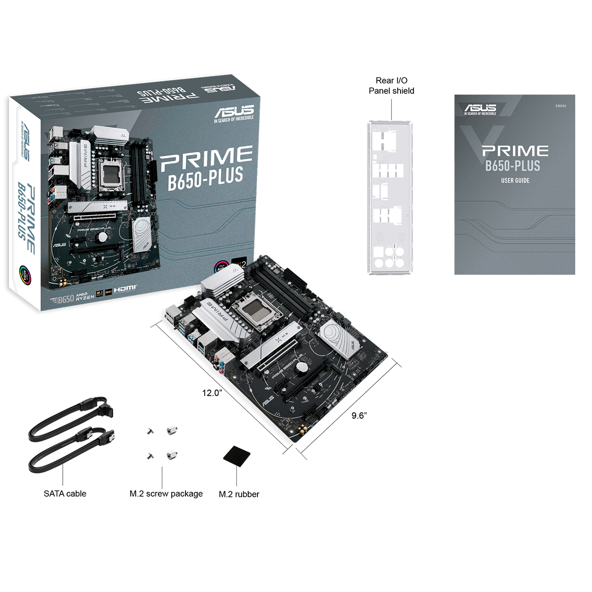 Placa Mãe Asus PRIME B650-PLUS, Chipset B650, AMD AM5, ATX, DDR5, 90MB1BS0-M0EAY0