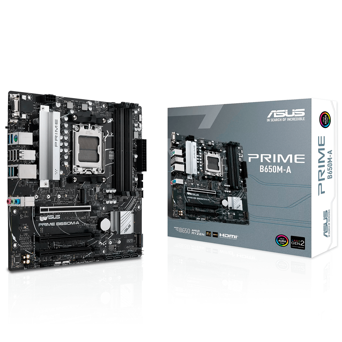 Placa Mãe Asus PRIME B650M-A, Chipset B650, AMD AM5, mATX, DDR5, 90MB1C10-M0EAY0