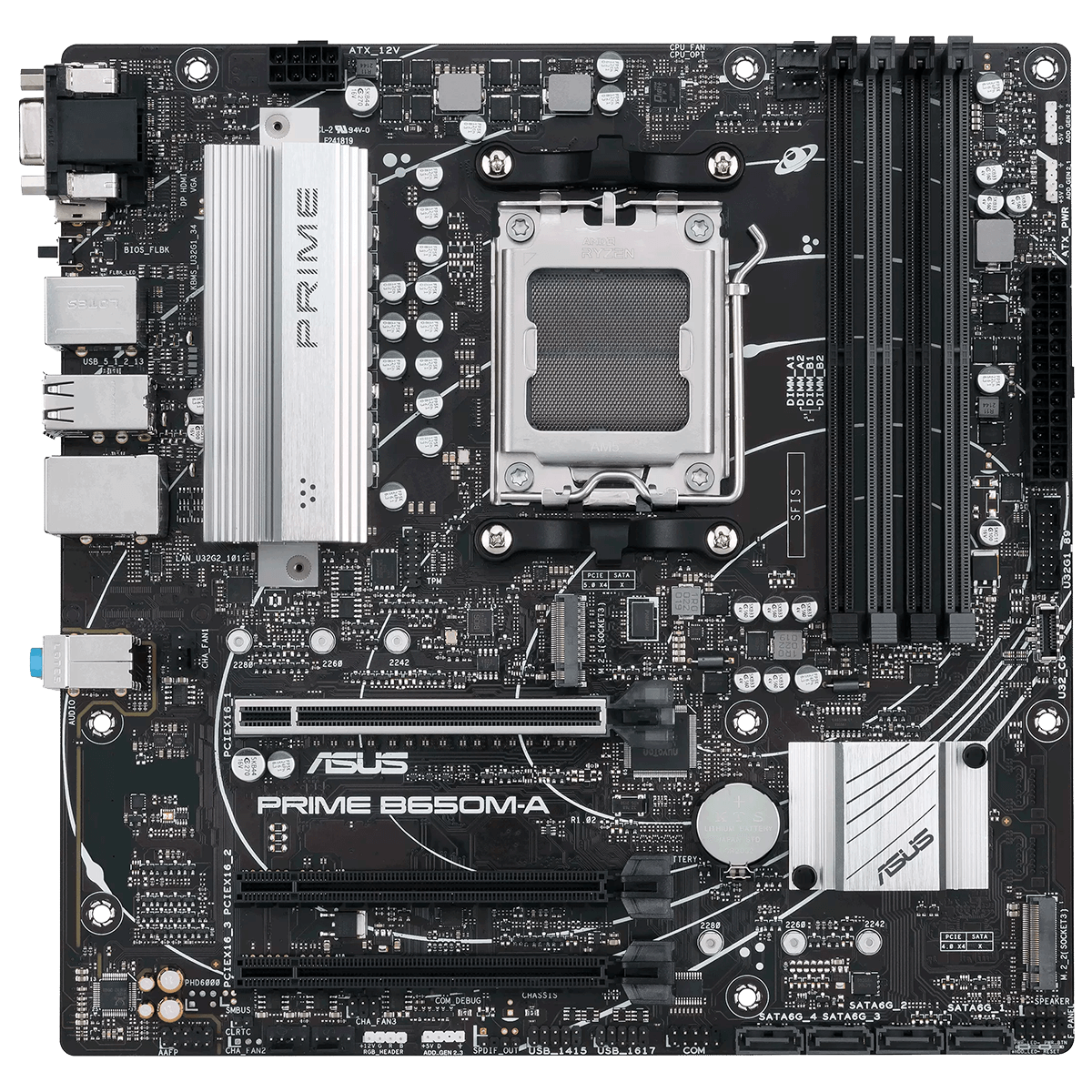 Placa Mãe Asus PRIME B650M-A, Chipset B650, AMD AM5, mATX, DDR5, 90MB1C10-M0EAY0