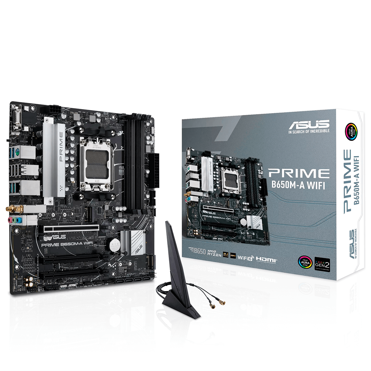Placa Mãe Asus PRIME B650M-A WIFI, Chipset B650, AMD AM5, mATX, DDR5, 90MB1C00-M1EAY0