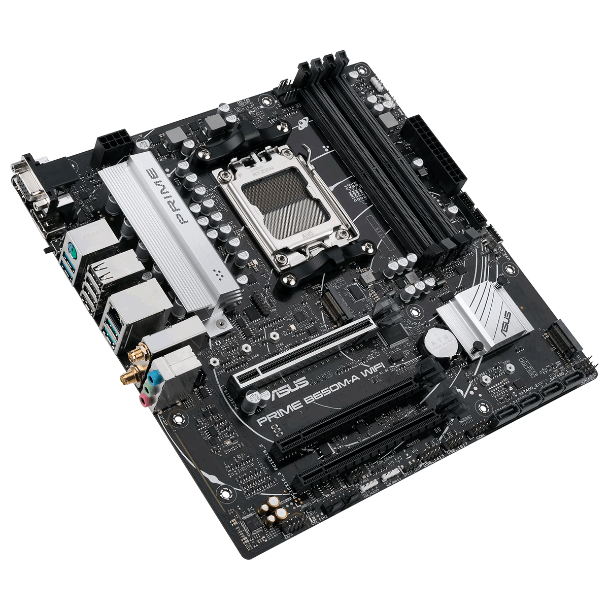 Placa Mãe Asus PRIME B650M-A WIFI, Chipset B650, AMD AM5, mATX, DDR5, 90MB1C00-M1EAY0