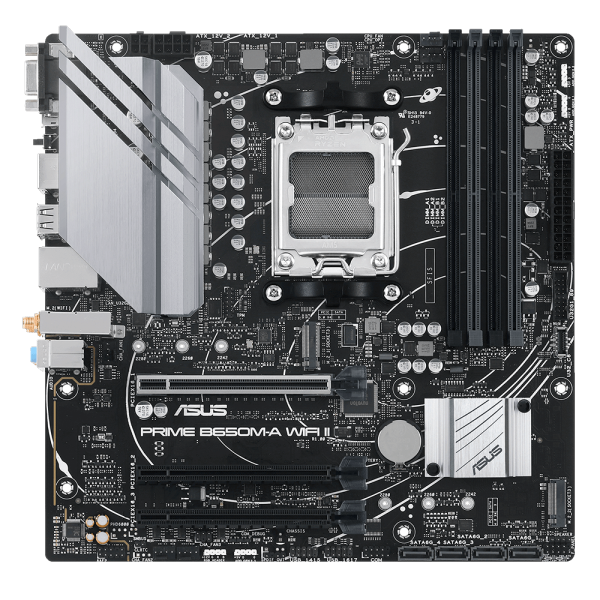 Placa Mãe Asus PRIME B650M-A WIFI II, Chipset B650, AMD AM5, mATX, DDR5, 90MB1EG0-M0EAY0