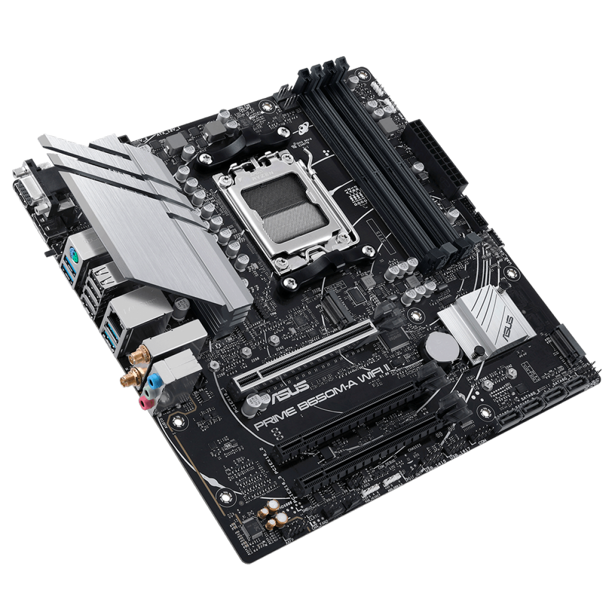 Placa Mãe Asus PRIME B650M-A WIFI II, Chipset B650, AMD AM5, mATX, DDR5, 90MB1EG0-M0EAY0