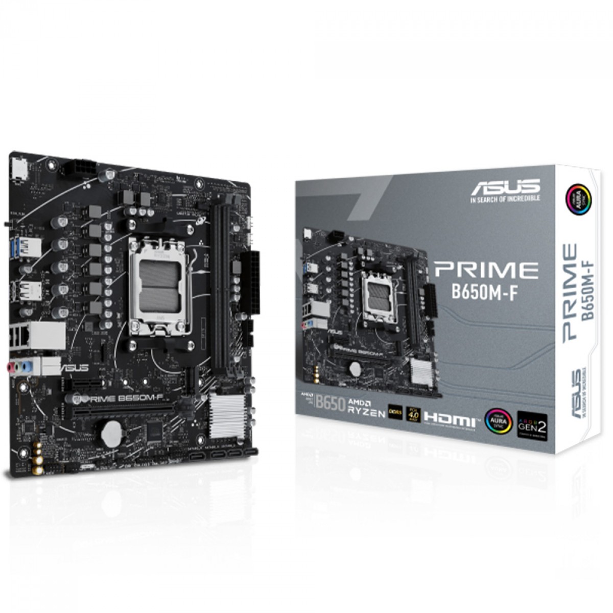 Placa Mãe Asus PRIME B650M-F, Chipset B650, AMD AM5, mATX, DDR5, 90MB1HK0-M0EAY0