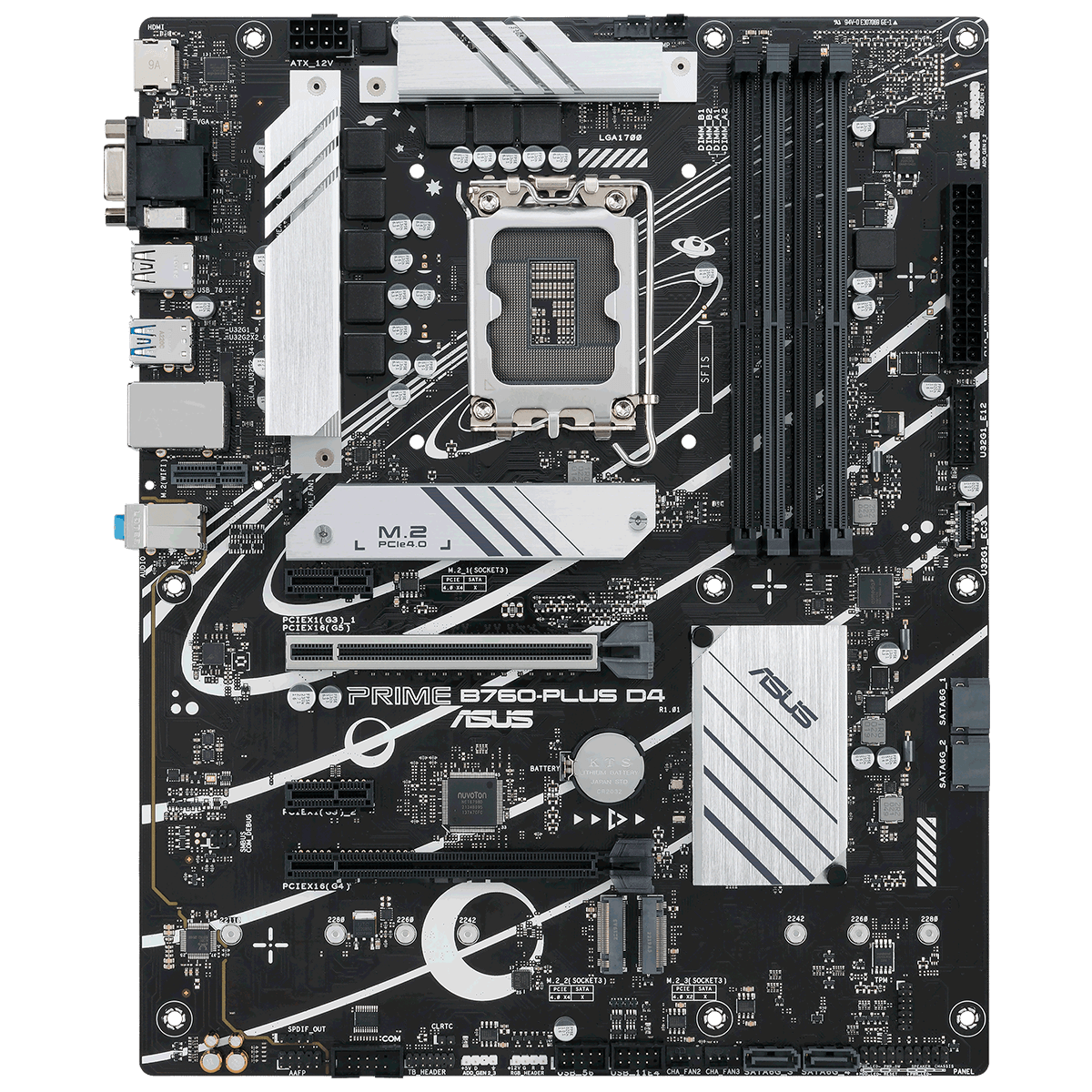 Placa Mãe Asus PRIME B760-PLUS D4, Chipset B760, Intel LGA 1700, ATX, DDR4, 90MB1CW0-M1EAY0