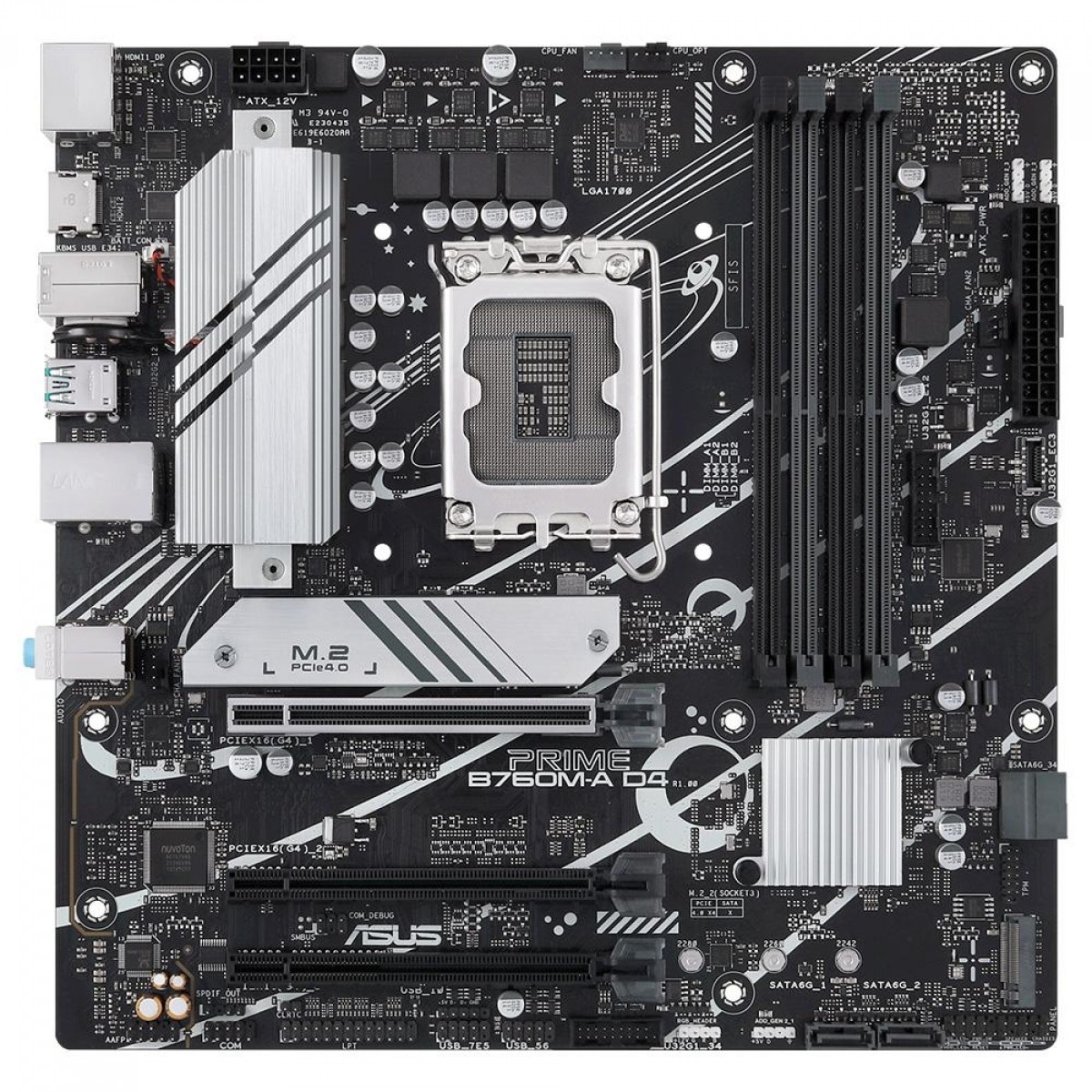 Placa Mãe Asus PRIME B760M-A D4, Chipset B760, Intel LGA 1700, mATX, DDR4, 90MB1D00-M0EAY0