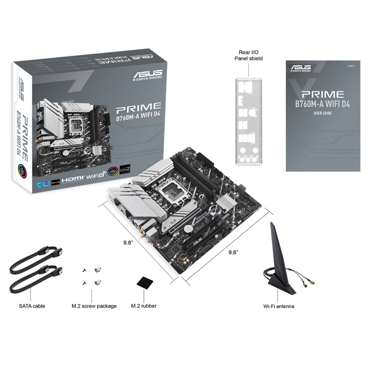 Placa Mãe Asus PRIME B760M-A WIFI D4, Chipset B760, Intel LGA 1700, mATX, DDR4, 90MB1CX0-M1EAY0