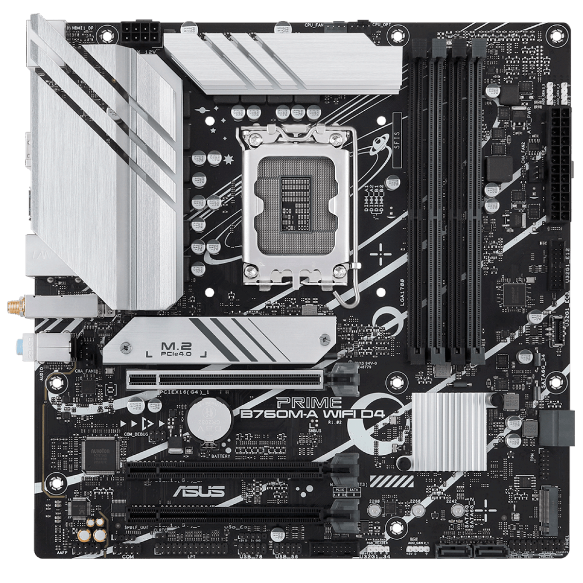 Placa Mãe Asus PRIME B760M-A WIFI D4, Chipset B760, Intel LGA 1700, mATX, DDR4, 90MB1CX0-M1EAY0