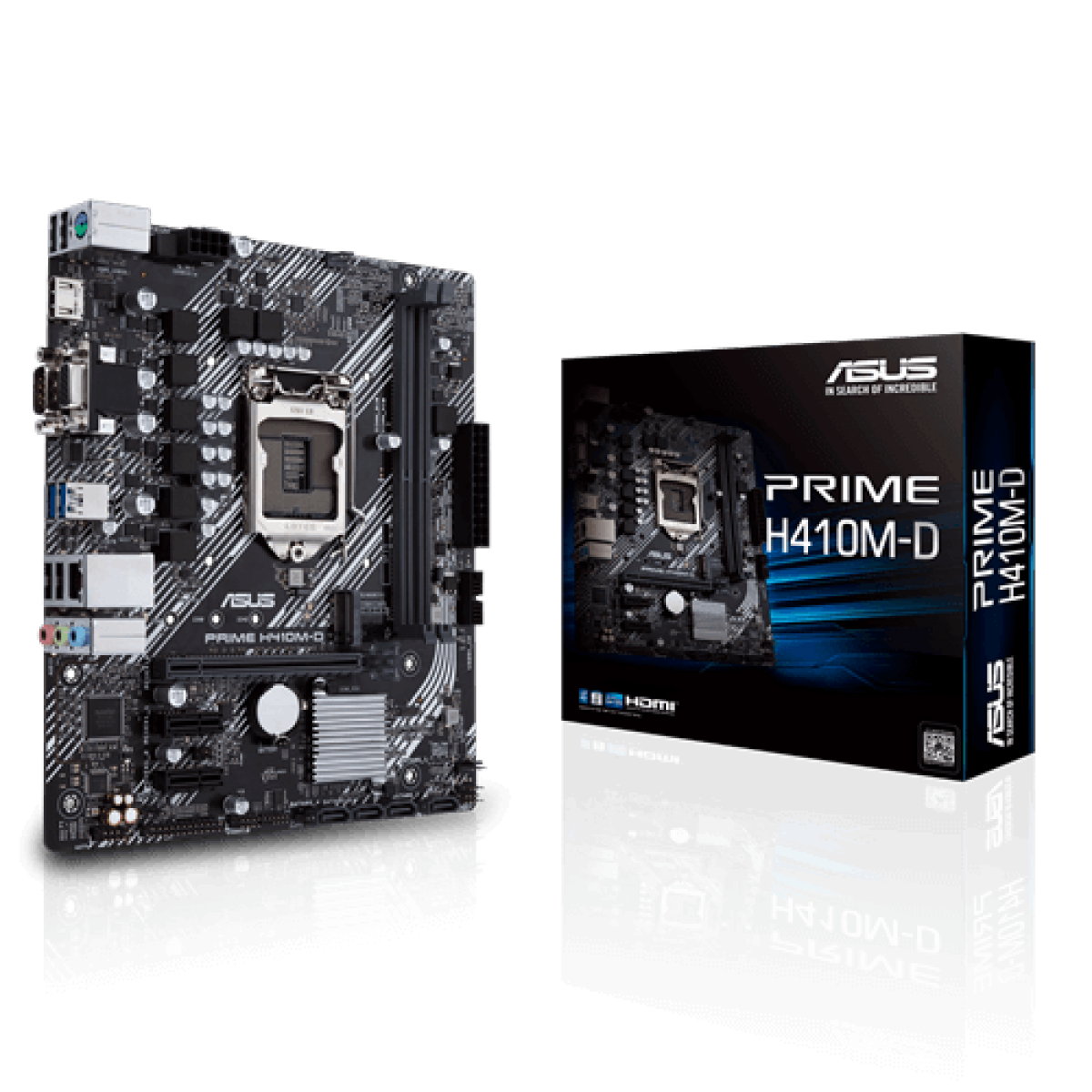 Placa Mãe Asus Prime H410M-D, Chipset H410, Intel LGA 1200, mATX, DDR4