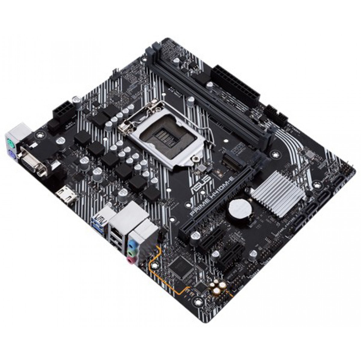 Placa Mãe Asus Prime H410M-E, Chipset H410, Intel LGA 1200, mATX, DDR4, 90MB13H0-C1BAY0
