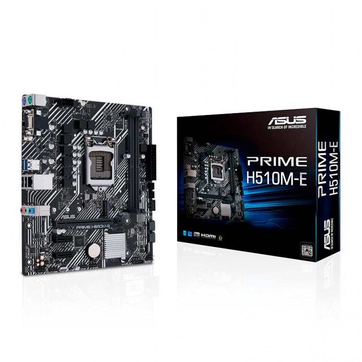 Placa Mãe ASUS PRIME H510M-E, Chipset H510, Intel LGA 1200, mATX, DDR4, 90MB17E0-C1BAY0 - Open Box