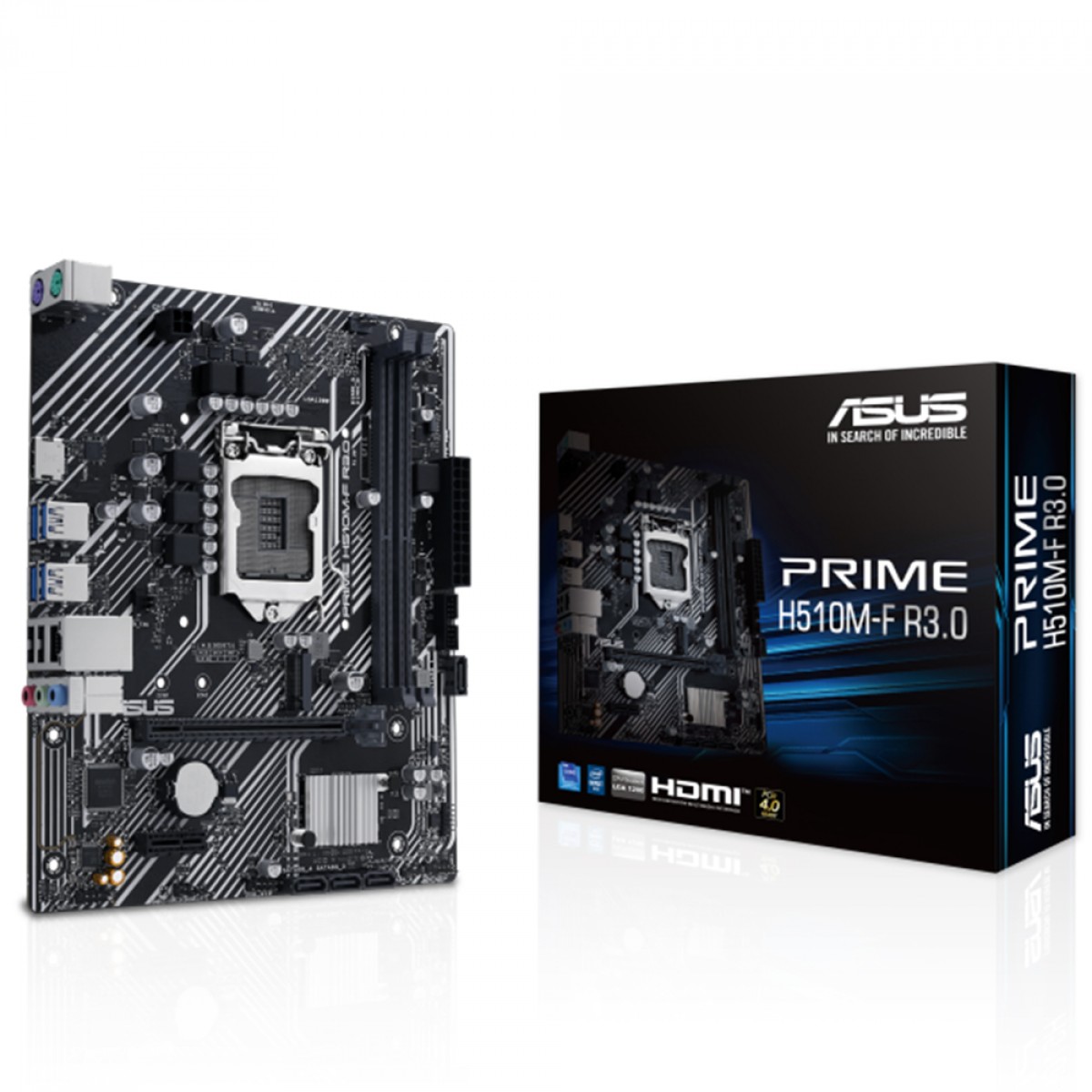 Placa Mãe ASUS PRIME H510M-F R3.0, Chipset H510, Intel LGA 1200, mATX, DDR4