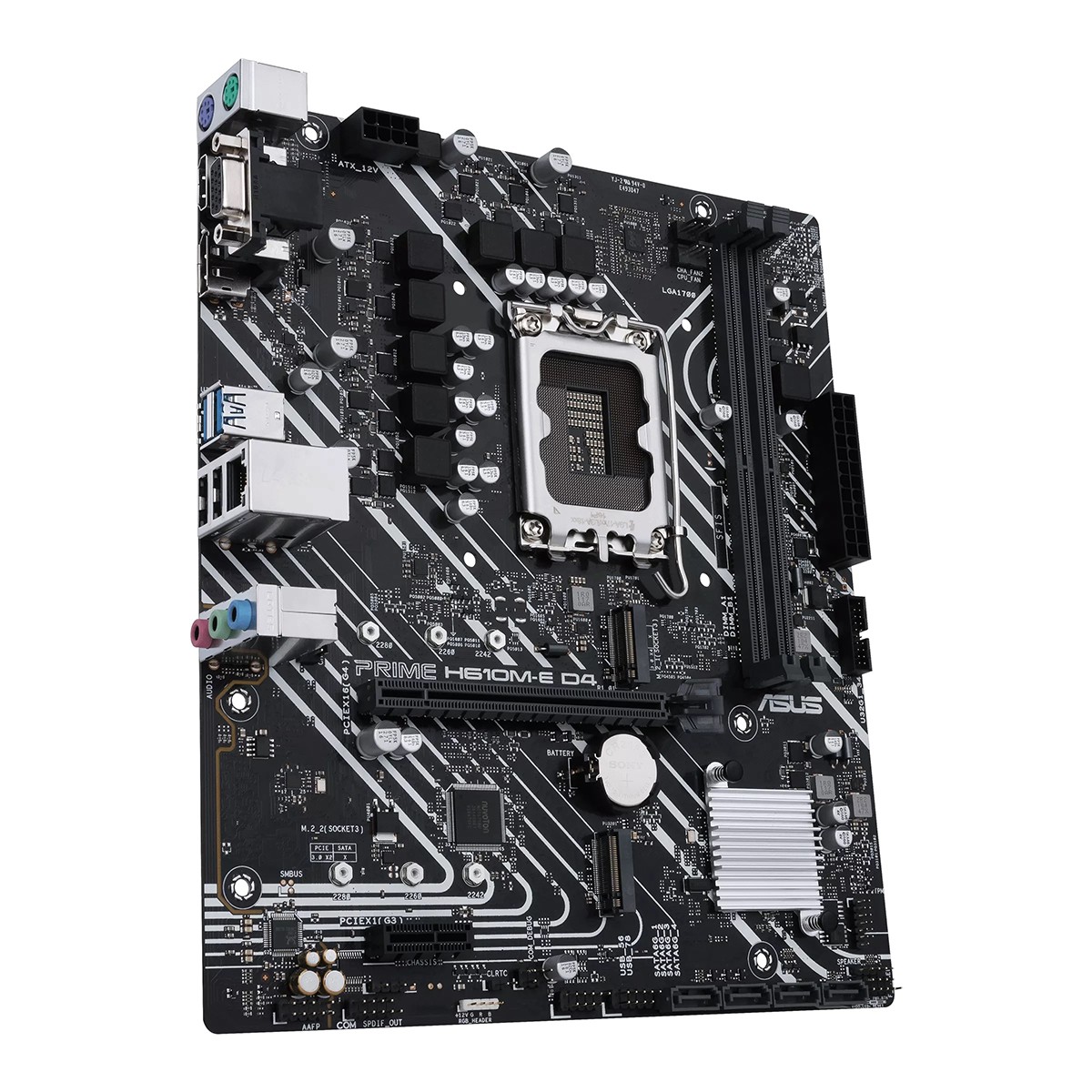 Placa Mãe Asus Prime H610M-E D4, Chipset H610, Intel LGA 1700, mATX, DDR4, 90MB19N0-C1BAY0
