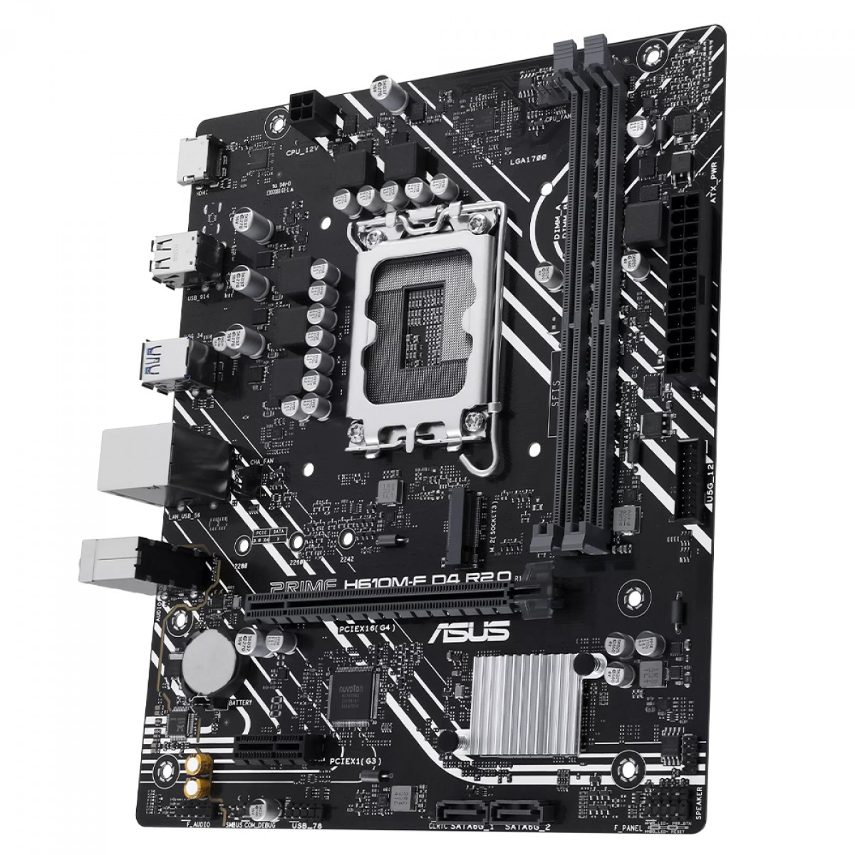 Placa Mãe Asus Prime H610M-F D4 R2.0, Chipset H610, Intel LGA 1700, mATX, DDR4, 90MB1H70-M0EAY0