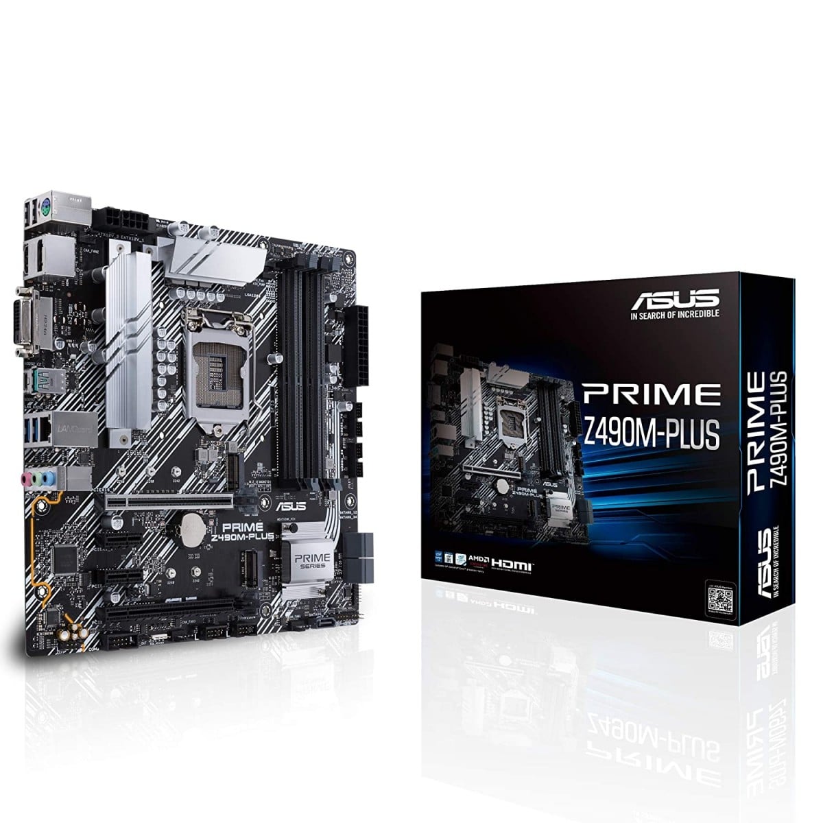 Placa Mãe ASUS PRIME Z490M-PLUS, Chipset Z490, Intel LGA 1200, mATX, DDR4