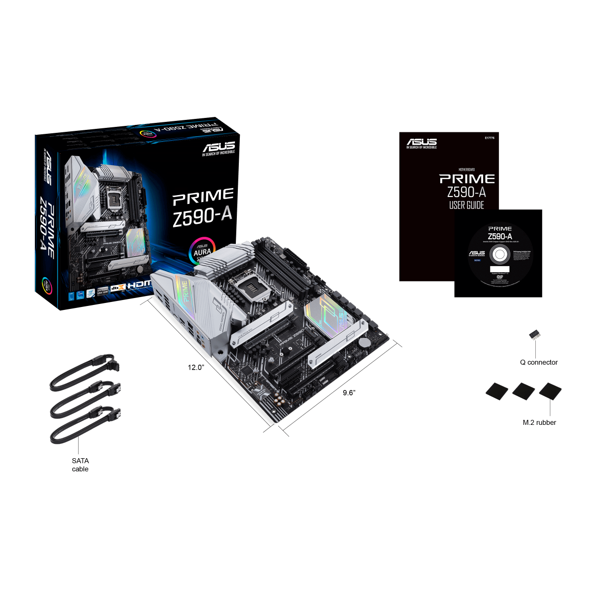 Placa Mãe Asus Prime Z590-A, Chipset Z590, Intel LGA 1200, ATX, DDR4, 90MB16D0-M0EAY0 - IMP