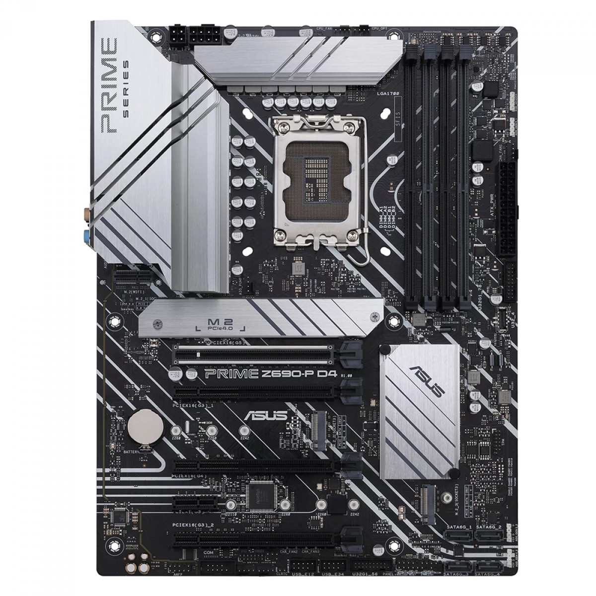 Placa Mãe Asus Prime Z690-P D4, Chipset Z690, Intel LGA 1700, ATX, DDR4, 90MB18P0-M0EAY0