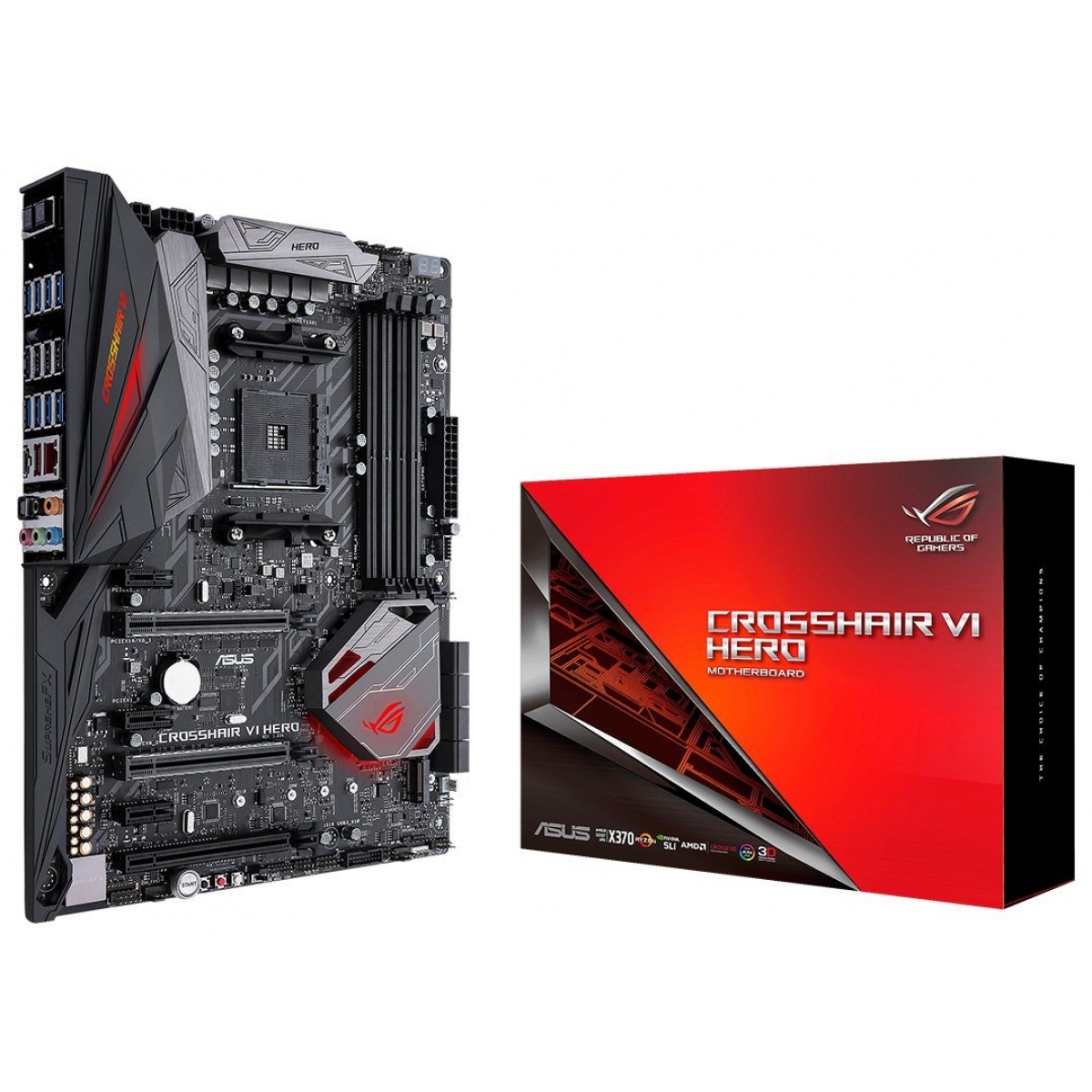 Placa Mãe Asus ROG Crosshair VI Hero, Chipset X370, AMD AM4, ATX, DDR4