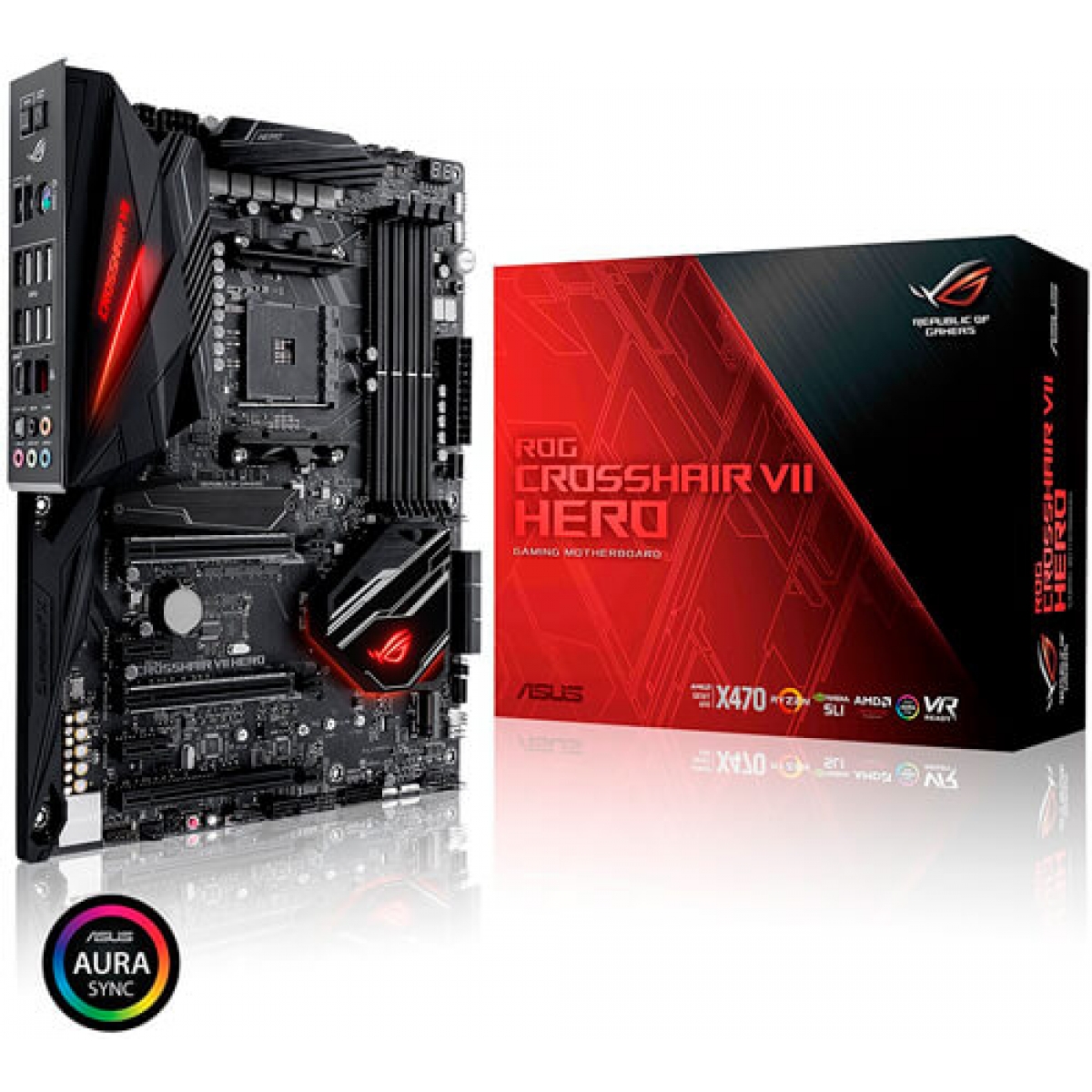 【数量限定】 Asus Mãe Placa ROG AM4 AMD X470, Chipset HERO, VII CROSSHAIR マザーボード