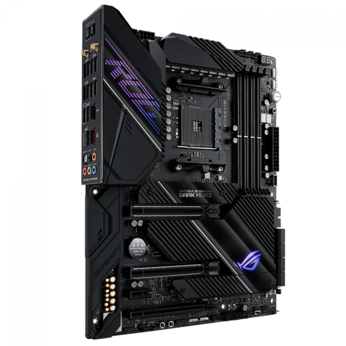 Placa Mãe Asus ROG Crosshair VIII Dark Hero, Wi-Fi, Chipset X570, AMD AM4, ATX, DDR4, 90MB1760-M0EAY0