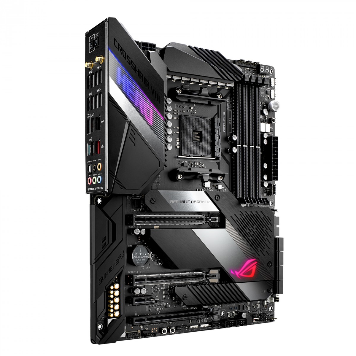 Placa Mãe Asus ROG Crosshair VIII Hero (Wi-Fi), Chipset X570, AMD AM4, ATX, DDR4, 90MB10T0-M0EAY0