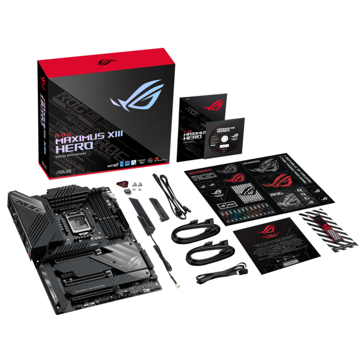 Placa Mãe Asus ROG MAXIMUS XIII HERO, Chipset Z590, Intel LGA 1200, ATX, DDR4, 90MB15X0-M0EAY0