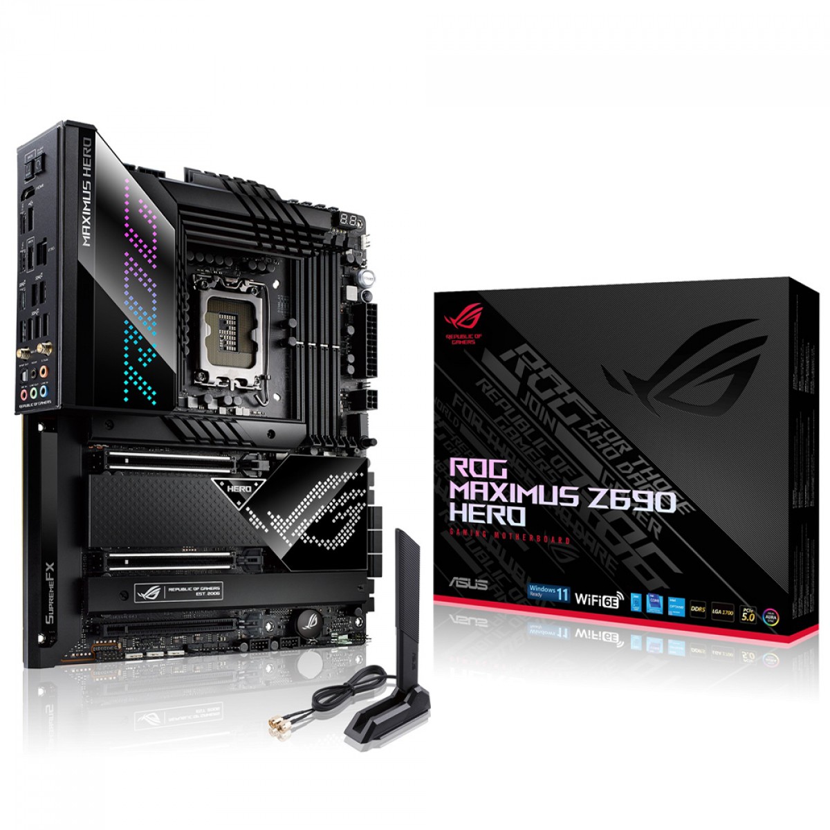 Placa Mãe Asus ROG Maximus Z690 Hero, Chipset Z690, Intel LGA 1700, ATX, DDR5, 90MB18E0-M0EAY0