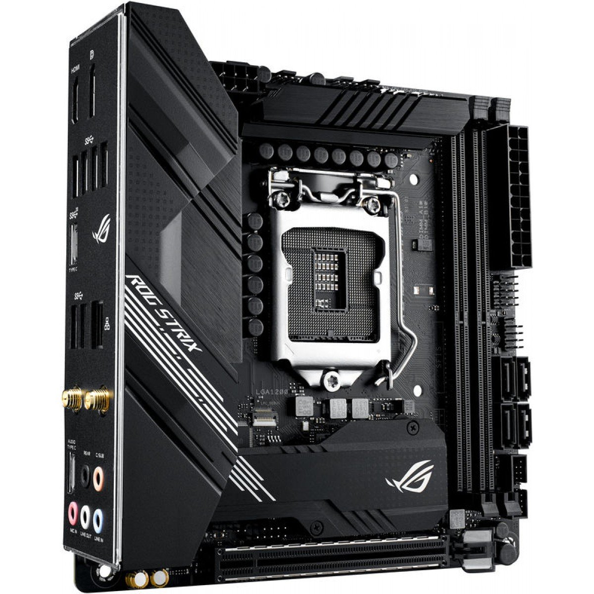 Placa Mãe Asus Rog Strix B460-I Gaming Wi-fi, Chipset B460, Intel LGA 1200, Mini-ITX, DDR4
