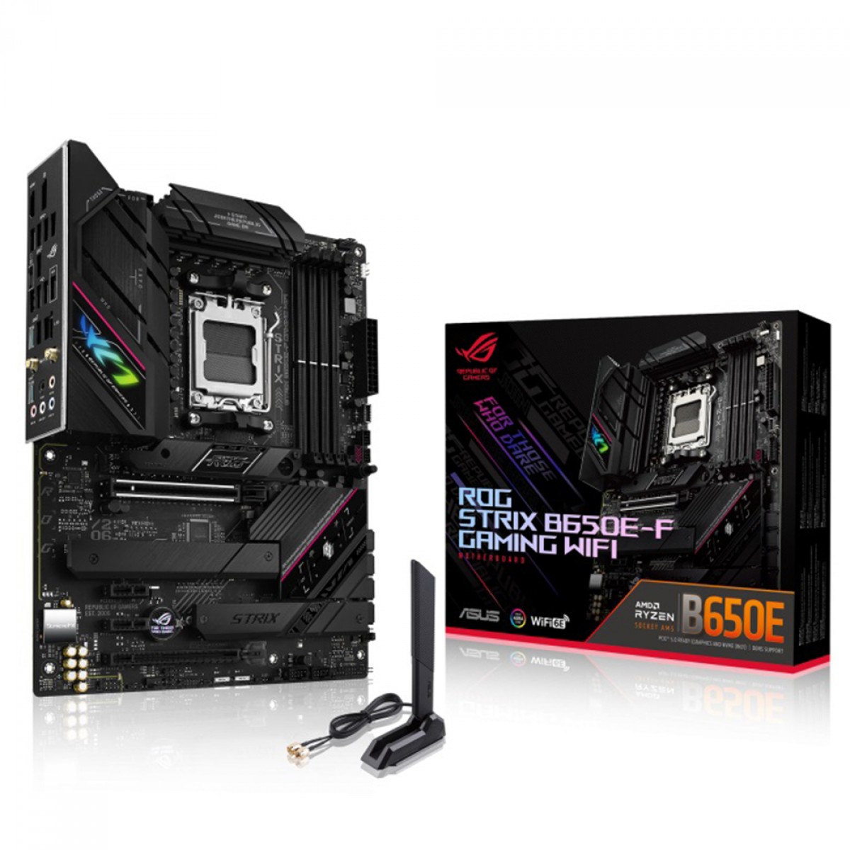 Placa Mãe Asus ROG STRIX B650E-F Gaming WIFI, Chipset B650, AMD AM5, ATX,  DDR5, 90MB1BQ0-