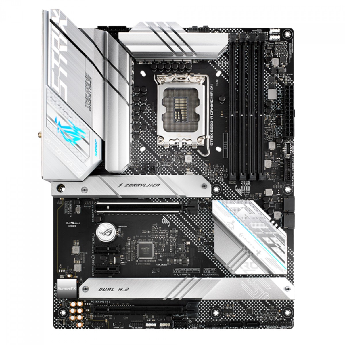 Placa Mãe Asus ROG Strix B660-A Gaming WiFi D4, Chipset B660, Intel LGA 1700, ATX, DDR4, 90MB18S0-M1EAY0