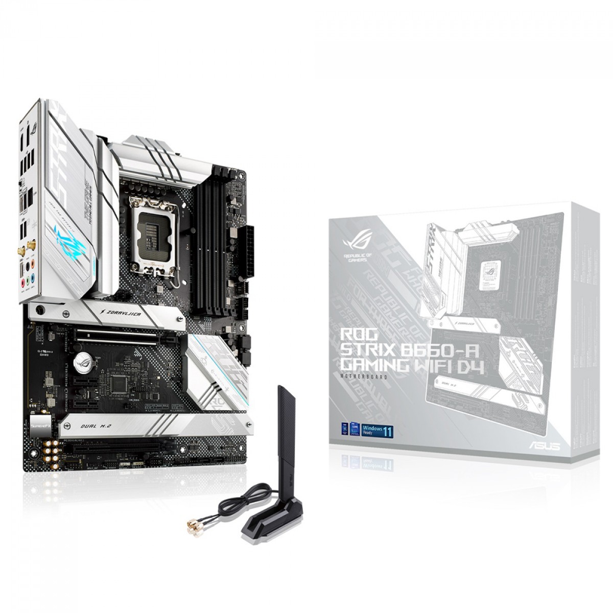 Placa Mãe Asus ROG Strix B660-A Gaming WiFi D4, Chipset B660, Intel LGA 1700, ATX, DDR4, 90MB18S0-M1EAY0