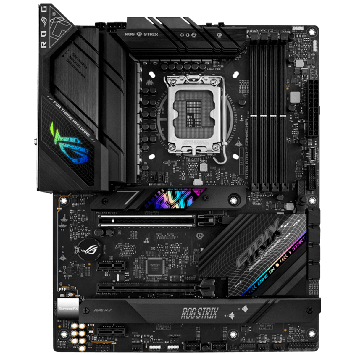 Placa Mãe Asus ROG STRIX B760-F Gaming WIFI, Chipset B760, Intel LGA 1700, ATX, DDR5, 90MB1CT0-M1EAY0