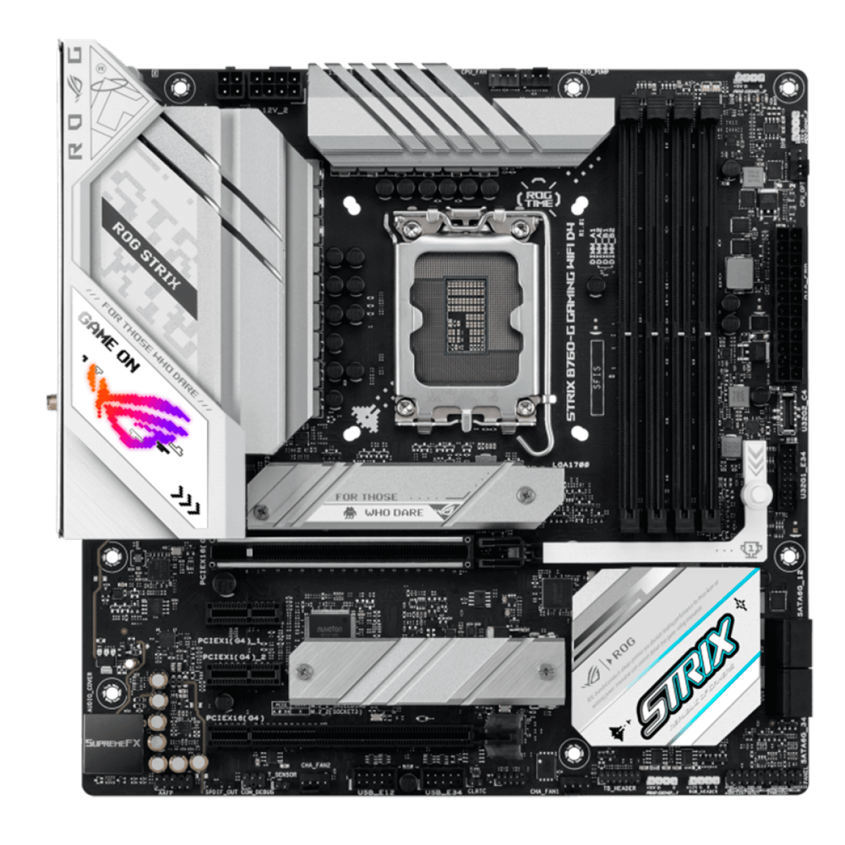 Placa Mãe Asus ROG STRIX B760-G Gaming WIFI D4, Chipset B760, Intel LGA 1700, M-ATX, DDR4, 90MB1DE0-M1EAY0